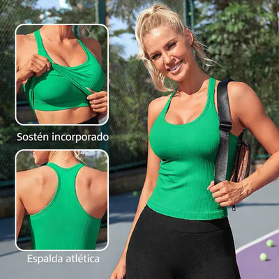 Tank Racerback Workout Built in Bra